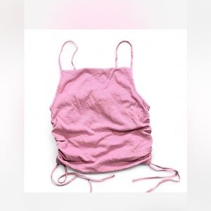 Aerie Lilac Ruched Ties on Sides Camisole with adjustable straps